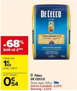 De Cecco - Pates offre à 1,69€ sur Carrefour Drive