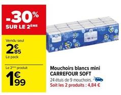 Carrefour - Mouchoirs Blancs Mini Soft offre à 2,85€ sur Carrefour Drive