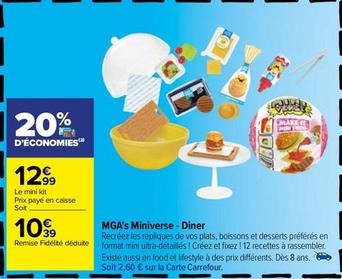 Mga's Miniverse -Diner offre à 12,99€ sur Carrefour Drive