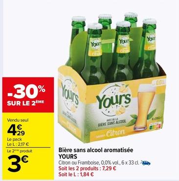 Yours - Bière Sans Alcool Aromatisée offre à 4,29€ sur Carrefour Drive