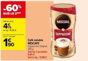 Nescafé - Café Soluble offre à 4,75€ sur Carrefour Drive