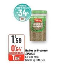 Ducros - Herbes De Provence offre à 1,05€ sur G20