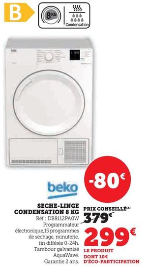 Beko - Sèche-Linge Condensation 8 Kg  offre à 299€ sur Hyper U