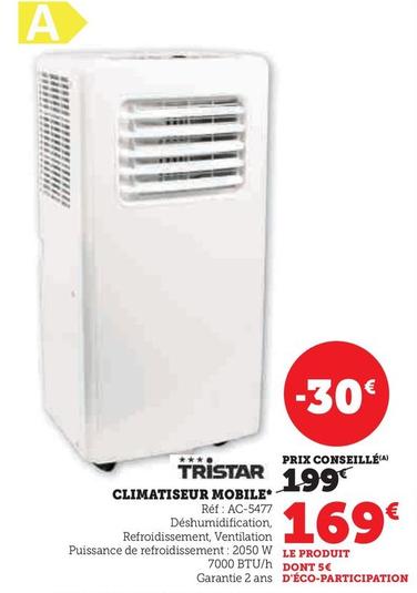 Tristar - Climatiseur Mobile  offre à 169€ sur Hyper U