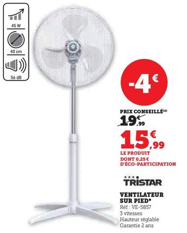 Tristar - Ventilateur Sur Pied offre à 15,99€ sur Super U
