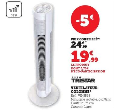 Tristar - Ventilateur Colonne  offre à 19,99€ sur Super U