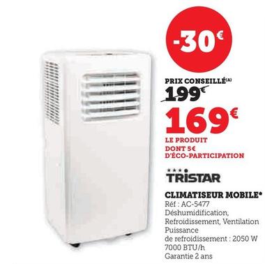 Tristar - Climatiseur Mobile  offre à 169€ sur Super U