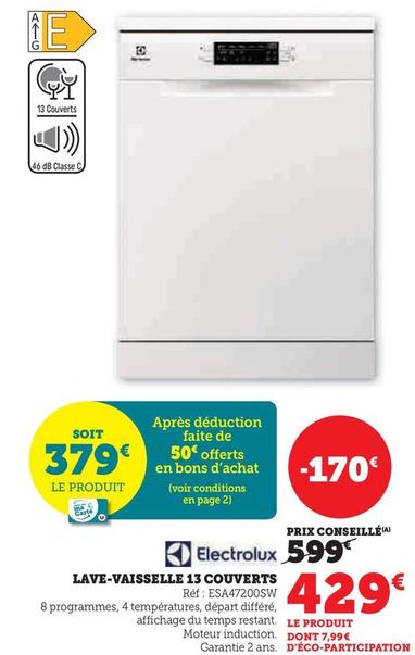 Electrolux - Lave-Vaisselle 13 Couverts offre à 429€ sur Super U