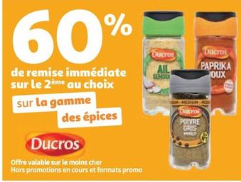 Ducros - Sur La Gamme Des Épices offre sur Auchan Hypermarché