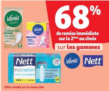 Nett / Vania - Sur Les Gammes offre sur Auchan Hypermarché