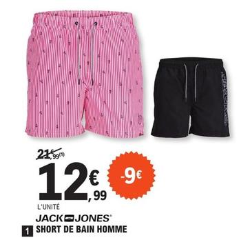 Jack Jones - Short De Bain Homme offre à 12,99€ sur E.Leclerc Sports