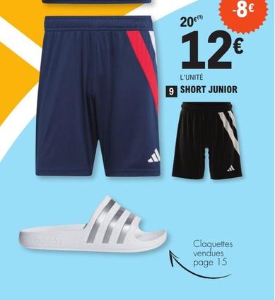 Adidas - Short Junior offre à 12€ sur E.Leclerc Sports