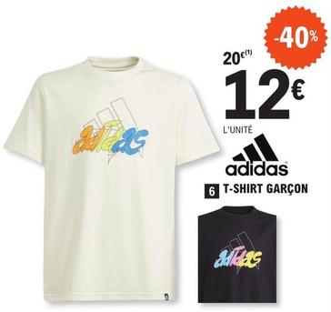 Adidas - T-Shirt Garçon offre à 12€ sur E.Leclerc Sports