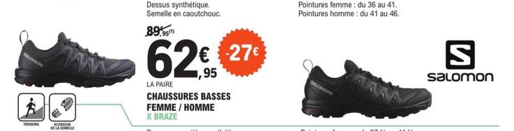 Salomon - Chaussures Basses Femme offre à 62,95€ sur E.Leclerc Sports