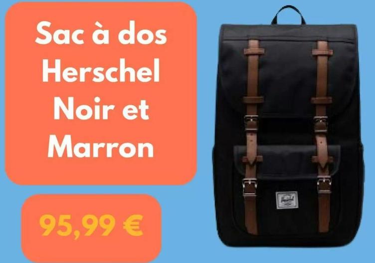 Herschel Supply - Sac À Dos Noir Et Marron offre à 95,99€ sur Fnac