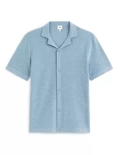 Chemisette jersey en coton et lin - bleu offre à 35,99€ sur Celio