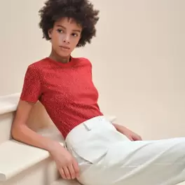 T-shirt micro imprimé « Naoussa Chaîne » offre à 560€ sur Hermès