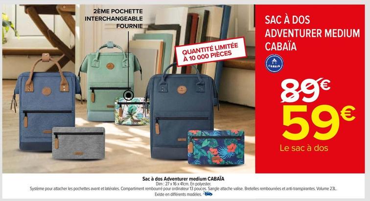 Саваїа - Sac À Dos Adventurer Medium offre à 59€ sur Carrefour Express