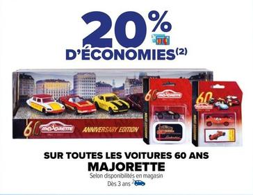 Majorette - Sur Toutes Les Voitures 60 Ans offre sur Carrefour City