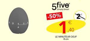 5Five - Le Minuteur Oeuf offre à 1,4€ sur Stokomani
