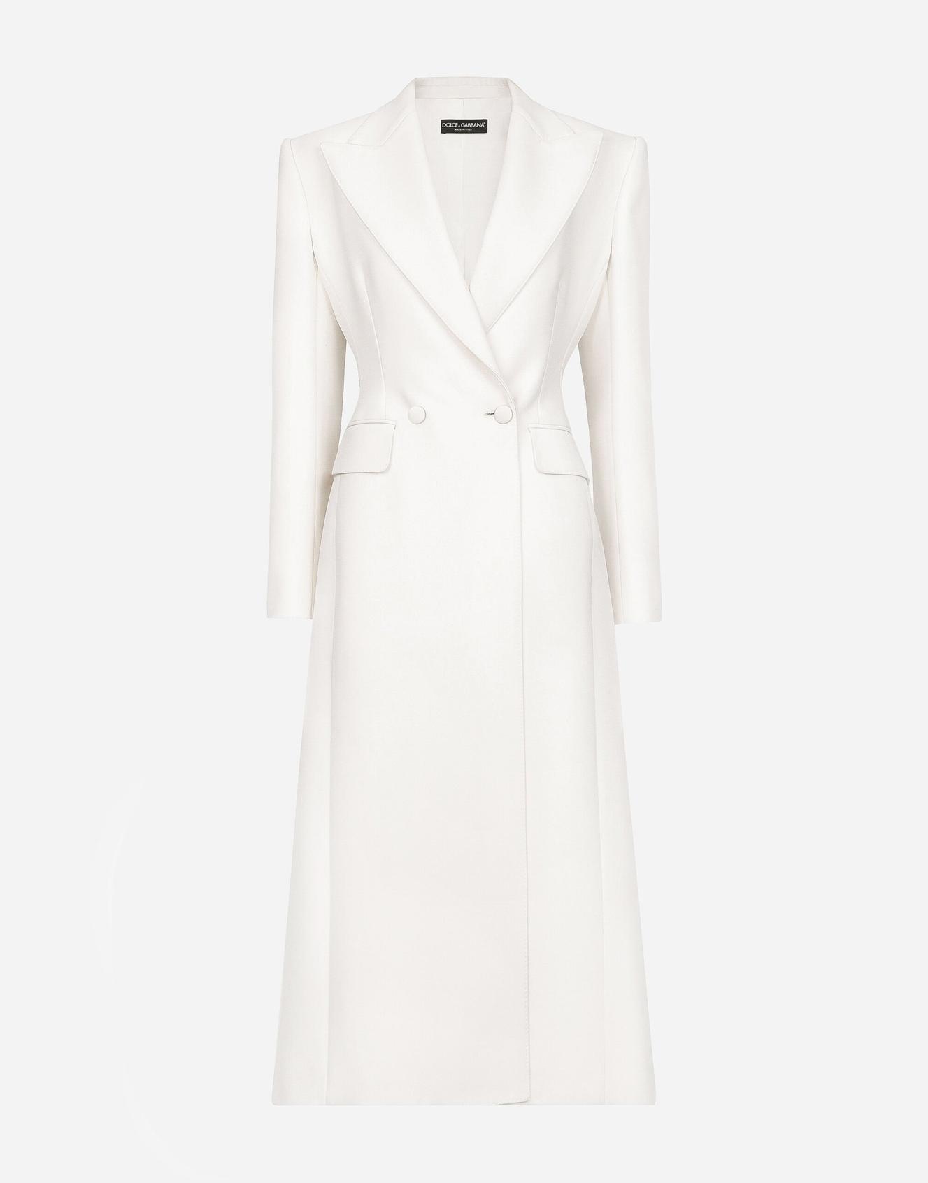Long manteau croisé en cady de laine offre à 3450€ sur Dolce & Gabbana