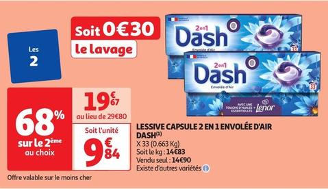 Dash - Lessive Capsule 2 En 1 Envolée D'Air offre à 14,9€ sur Auchan Supermarché