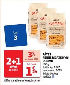 Rummo - Pates Penne Rigate N°66  offre à 1,85€ sur Auchan Supermarché