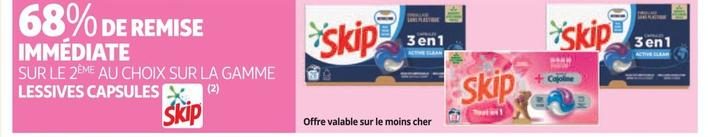 Skip - Sur La Gamme Lessives Capsules offre sur Auchan Supermarché