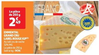 Emmental Grand Cru Label Rouge IGP offre à 2,49€ sur Auchan Supermarché