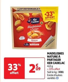 Ker Cadelac - Madeleines Nature À Partager offre à 2,09€ sur Auchan Supermarché