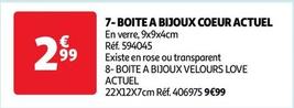 Actuel - Boite A Bijoux Coeur  offre à 2,99€ sur Auchan Hypermarché