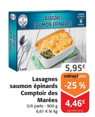 Comptoir Des Marees - Lasagnes Saumon Epinards  offre à 4,46€ sur Colruyt