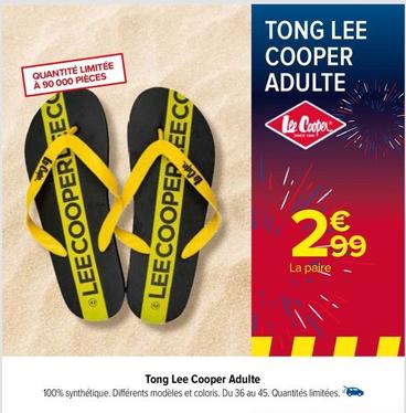 Lee Cooper - Tong Adulte offre à 2,99€ sur Carrefour