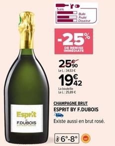 Esprit By F.Dubois - Champagne Brut  offre à 19,42€ sur Carrefour