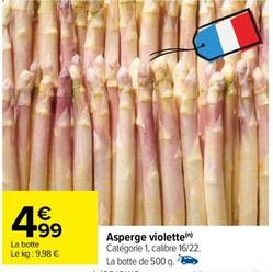 Asperge Violette offre à 4,99€ sur Carrefour