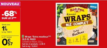 Old El Paso - Wraps "Extra Moelleux" offre à 1,79€ sur Carrefour