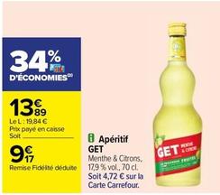 Get - Apéritif offre à 9,17€ sur Carrefour