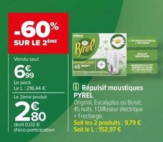 Pyrel - Répulsif Moustiques offre à 6,99€ sur Carrefour