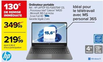 HP - Ordinateur portable offre à 219,99€ sur Carrefour