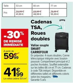 Carrefour - Valise souple SMART offre à 41,99€ sur Carrefour
