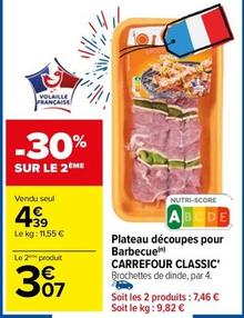 Carrefour - Plateau Découpes Pour Barbecue Classic' offre à 4,39€ sur Carrefour