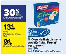 Pescanova - Coeur De Filets De Merlu Surgelés Maxi Format offre à 9,79€ sur Carrefour