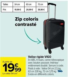 Vigo - Valise Rigide offre à 19,99€ sur Carrefour