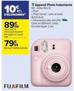 FujiFilm - Appareil Photo Instantanée Réf.: Instax Mini 12 offre à 79,99€ sur Carrefour