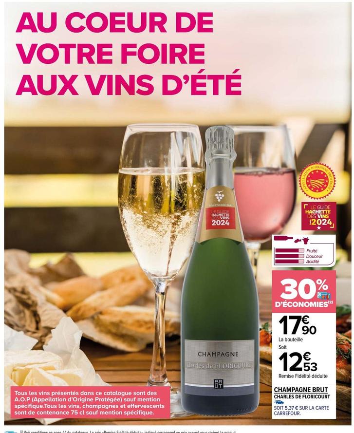 Charles De Floricourt - Champagne Brut offre à 12,53€ sur Carrefour
