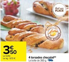 4 Torsades Chocolat offre à 3,5€ sur Carrefour