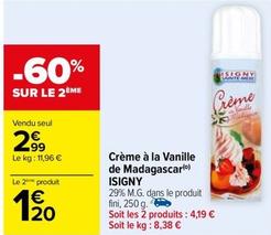 Isigny Sainte Mére - Crème À La Vanille De Madagascar offre à 2,99€ sur Carrefour