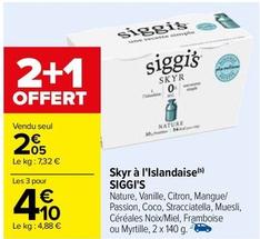 Siggi's - Skyr À L'islandaise offre à 2,05€ sur Carrefour