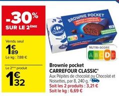 Carrefour - Brownie Pocket Classic' offre à 1,89€ sur Carrefour