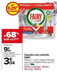  Fairy - Capsules Lave Vaisselle offre à 9,5€ sur Carrefour